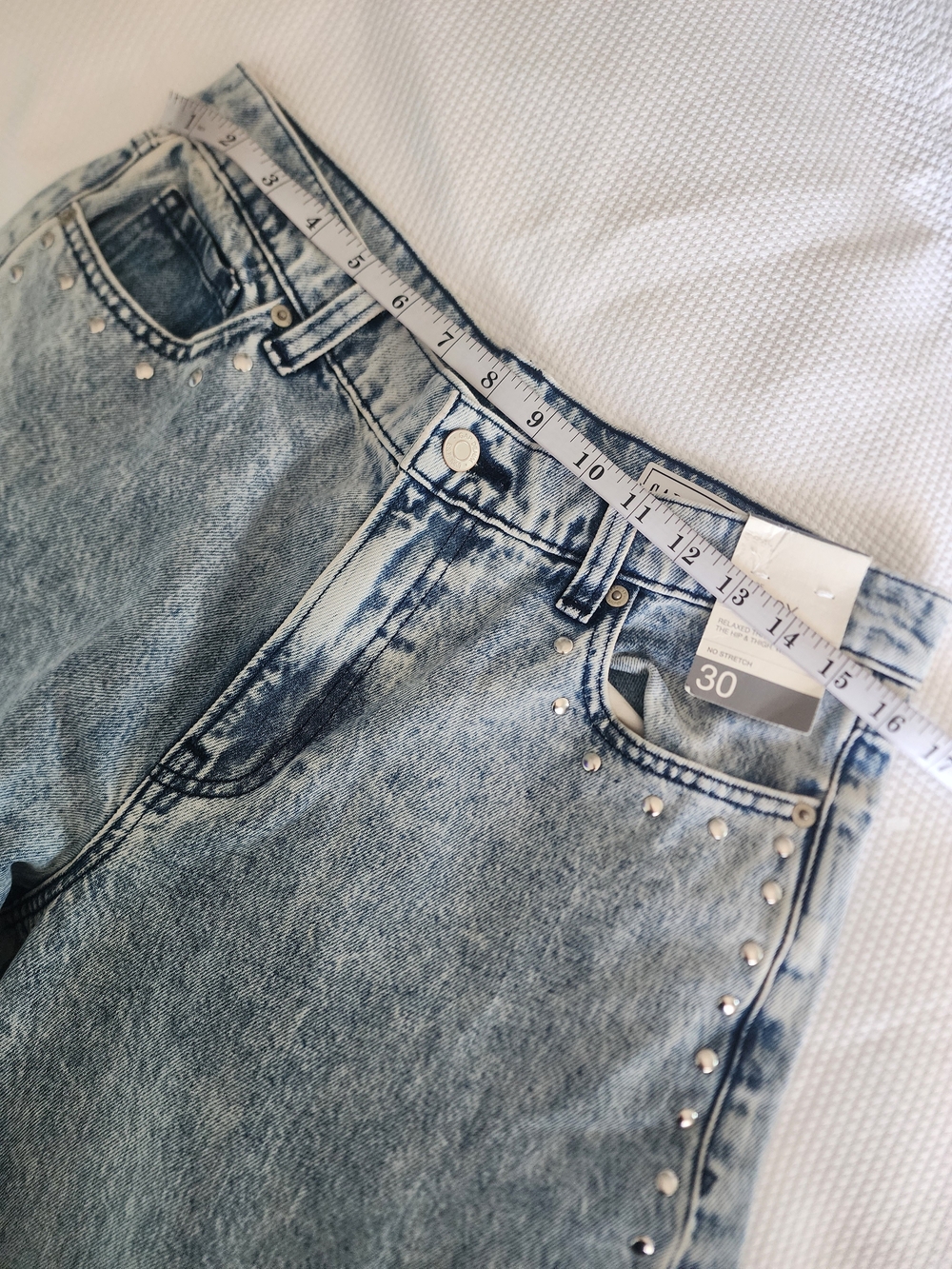 GAP Mid Rise Baggy Jeans - Light Blue Denim New With Tags - Picture 7 of 14